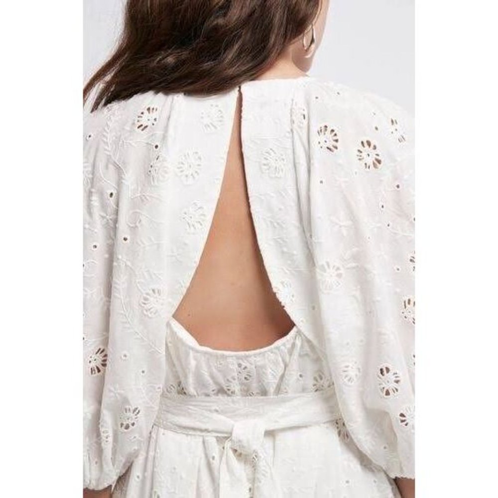 Aje Silvatica BRODERIE Midi Dress White - Picture 4 of 15